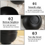 Berglander Bols en plastique noir Set 12 pièces 750ml, bol de ramen réutilisable, bols à soupe, bol de céréales pour adulte, enf