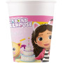 Gabby's Dollhouse Kit de fête 36 pièces avec assiettes en carton, gobelets en carton, serviettes pour anniversaire d'enfant