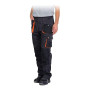 REIS FORECO-T BJS46 Pantalon de Travail pour Homme, Protecteur, Anti-Coupure, Cargo, 80% Polyester 20% Coton, Noir Gris Clair, T