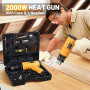 Décapeur Thermique Kit, SEEKONE Pistolet à Air Chaud 2000W avec Mallette à Outils, Réglable Température 50-600°C 190-500L/min, a
