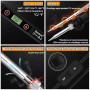 Fer à Souder Kit 80W Température Réglable 180-520°C Electronique de Precision avec Interrupteur ON/OFF, 5 Conseils de soudage, P