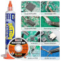 BEEYUIHF 10cc/10mL Seringue flux de pâte à souder avec 2.5 mm 3 Mètre Tresses à Dessouder pour PCB/IC/BGA/SMD Électroniques Soud