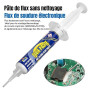 BEEYUIHF 10cc/10mL Seringue flux de pâte à souder avec 2.5 mm 3 Mètre Tresses à Dessouder pour PCB/IC/BGA/SMD Électroniques Soud