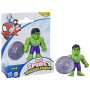 Marvel Spidey et Ses Amis Extraordinaires, Figurine Hulk de 7,5 cm avec Accessoire, Jouets de Super-héros pour Enfants, dès 3 An
