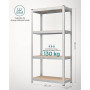 SONGMICS Lot de 2, Étagère de Rangement à 4 Niveaux, 40 x 80 x 160 cm, Capacité 520 kg, Planches Réglables, Style Industriel, po