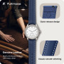 Fullmosa Bracelet de montre, Bracelet en cuir vintage de remplacement pour smartwatch et montre universelle avec fermoir en acie
