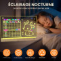Tablette Lumineuse Dessin Enfant, 30x20cm Tableau Lumineux，Tablette Ecriture Enfant En Incluant 7 Surligneurs, Grand Choix De Ca