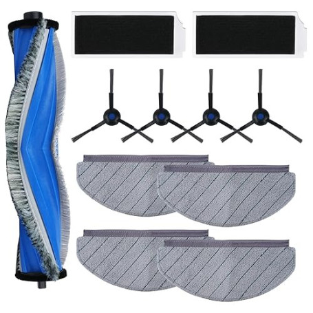 iAmoy N20 PRO Plus Kit d'accessoires pour robot aspirateur ECOVACS DEEBOT N20 PRO Plus, 1 brosse principale, 4 lingettes, 2 filt