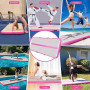 Tapis de gymnastique gonflable de 25,4 cm - Tapis d'entraînement épais de 10 pouces - Avec pompe électrique - Pour la gym, la ma