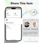 Smart Air Traceur Tag, Compatible avec Apple Find My (iOS Uniquement), étanche IP67, Batterie Remplaçable, Localisateur de Clés/