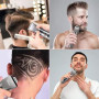 Hatteker Tondeuse Cheveux Professionnelle Sans Fil Barbe Hommes Rasoir Corps Tondeuse de Précision Imperméable 3 en 1