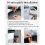 SYOAUTO 4M Noir Protection Porte De Voiture Protege Portiere Voiture Protecteur de bord de porte de voiture sans colle en forme