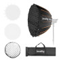 SMALLRIG Softbox Parabolique FP-90 35.4" avec Monture Bowens, Dégagement Rapide avec Grille en Nid d'abeille et Diffuseurs, pour