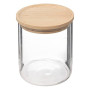 5five - Lot de 3 Bocaux en Verre, Couvercle Hermétique Bambou, 350 ml, 8,5 x 10,5 cm - Pour Rangement Cuisine, Épices