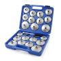 KATSU Lot de 23 Clés à Filtre à Huile, 1/2" Hexagonal 65-101 mm Outil de Retrait de Douille de Filtre à Huile en Aluminium pour