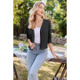 ZEAGOO Boléro Festif Élégant Cardigan Court Boléro Veste Manches 3/4 Élégant Veste Ouvert Devant Cardigan Casual Solid Top S-XXL