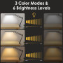 Lampe de Bureau LED à Double Tête, Lampe à Pince Pliable Respectueuse des Yeux, 3 Ttempératures de 10 Niveaux Couleur et Intensi