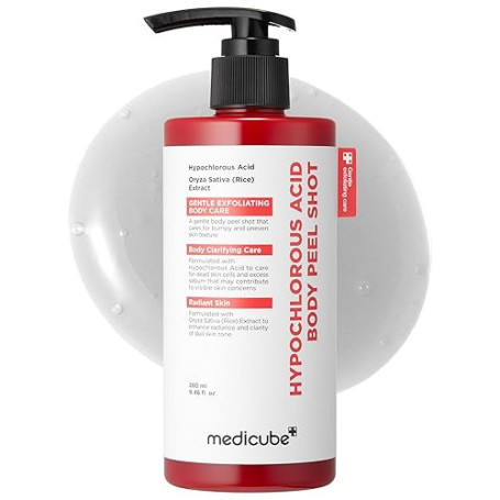 medicube Body Peel Shot with Hypochlorous Acid | Gentle Body Exfoliating Serum for Dead Skin Cells, Rough Patches & Uneven Textu