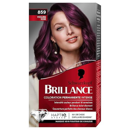 Schwarzkopf - Brillance - Coloration Cheveux Permanente Intense - Brillance Eclat Diamant - Couverture Parfaite des Cheveux Blan
