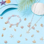 UNICRAFTALE Lot de 100 Pièces d'Emblemes Océan Assortis en Emblemes de Vie Marine Métalliques Poissons de Mer Coquillages Etoile