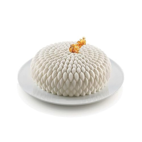 silikomart | Moule à gâteau en Silicone Modern HONORÉ, antiadhésif, Lot de 1 Moule à gâteau, Design 3D, Ø 195 h 70 mm, Volume 16