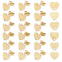 UNICRAFTALE 24pcs Forme Coeur Doré Placage sous Vide Résultats Boucle Oreille 304 Clous Oreille en Acier Inoxydable avec Écrous