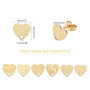 UNICRAFTALE 24pcs Forme Coeur Doré Placage sous Vide Résultats Boucle Oreille 304 Clous Oreille en Acier Inoxydable avec Écrous