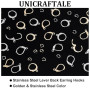 UNICRAFTALE 80 Ensembles 2 Styles Apprêts de Boucles D'Oreilles à Levier Acier Inoxydable avec Boucles et Anneaux de Saut Croche
