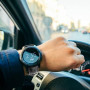 TIESOME Bracelet de montre en cuir, bracelet de remplacement en cuir de veau, bracelet à boucle en acier inoxydable pour hommes