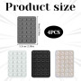 Kuugeo 4 Pièces Ventouse TéLéPhone Portable,Silicone Support de téléphone antidérapant,Support Telephone Ventouse pour Selfies e