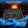 JORREP Manette sans fil pour PS5/Pro/Steam Deck/PC/MAC/iOS/Android10, manette de jeu avec éclairage RVB/double vibration/turbo/p