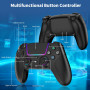 JORREP Manette sans fil pour PS5/Pro/Steam Deck/PC/MAC/iOS/Android10, manette de jeu avec éclairage RVB/double vibration/turbo/p