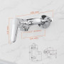 Ibergrif M12059-1 Mitigeur monocommande Douche, Robinet Douche Universel Filetage G1/2, Mitigeur de Douche Mural avec Support de