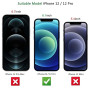 NEW'C Lot de 3, Verre Trempé pour iPhone 12 et iPhone 12 Pro (6,1"), Film Protection écran -sans Bulles d'air -Ultra Résistant (