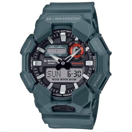 Casio Montre G-Shock GA-010-2AER, Analogique - Numérique, Résistant aux Chocs, Résistant à L'eau, Gris, gris