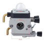 Savior Carburateur pour Stihl FS55 FS38 FS55R FS55RC HL45 KM55 FS80 FR85 FH75 FS45 FS46 FS74 FS75 HL75 HS70 C1Q-S63 C1Q-S69 Mote