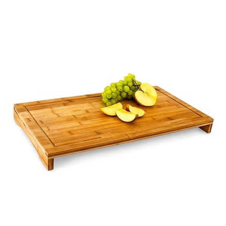 Relaxdays Planche à découper bambou Protège-plaque 52x29 cm