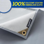 PAWBOSE Lot de 2 couvertures de soudage 120x180 cm, ignifuge fibre verre enduite silicone pour soudage/découpage. Protection ult