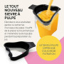 Jus de Fruits et Légumes à Mastication Lente, Slow Juicer, Jus Frais et Santé, Sorbet, Crème Glacée, Bouche 75 mm, sans BPA, 240