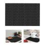 Yotlein Tapis Protection Plaque Induction 52 * 78cm Noir, Tapis Induction Silicone, Résistant à la Chaleur, Antidérapant et Rési