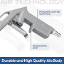GAV Pistolet de Soufflage Pneumatique - Souflette d Air Comprimé Professionnel en Aluminium - Made in Italy - 60AUV (Venturi)
