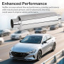 Silencieux, Silencieux Echappement Voiture en Acier Inoxydable de 305 mm avec Sortie D'air de 63 mm Echappement Voiture Universe