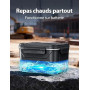 Docusvect Gamelle chauffante batterie, Lunch box chauffante rechargeable avec Chauffage Programmable, Chauffe plat électrique 1,