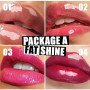 Lot de 4 rouges à lèvres hydratants à haute brillance Crystal Jelly - Hydratants et non collants - 12 heures
