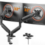 ErGear Bras Double Ecran PC, Support 2 Ecran PC Réglable de 13 à 32 Pouces, Support Ecran PC 2 Ecran à Installation Rapide avec