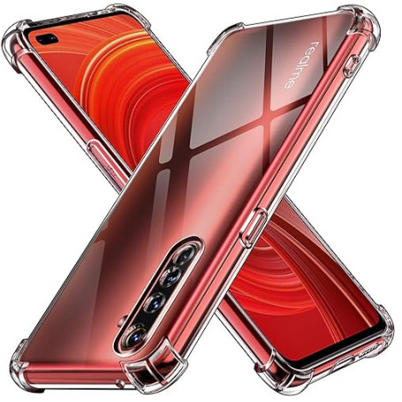 ivoler Coque pour Realme X50 Pro 5G, Ultra Transparent Étui de Protection en Silicone Antichoc avec Coins Renforcés, Clair Mince