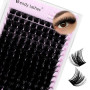 Faux Cils Individuel D Curl 200D Wispy Cils Individuels Naturels 10-18mm Réutilisables Cluster Lashes Extensions Cils DIY à La M