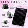 Faux Cils Individuel D Curl 200D Wispy Cils Individuels Naturels 10-18mm Réutilisables Cluster Lashes Extensions Cils DIY à La M
