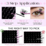Faux Cils Individuel D Curl 200D Wispy Cils Individuels Naturels 10-18mm Réutilisables Cluster Lashes Extensions Cils DIY à La M