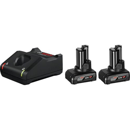 Bosch Professional 12V System Starter-Set batteries: 2 batteries GBA 12V 6.0Ah + chargeur rapide GAL 12V-40